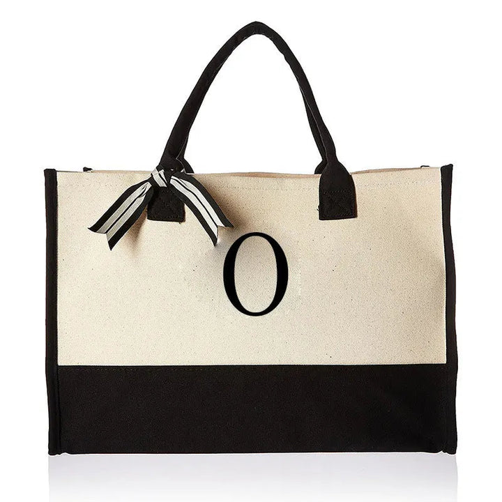 Letter & Flower Fashion Canvas Tote Bag for Women - Polendo DesignBags & Luggage - Women's Bags