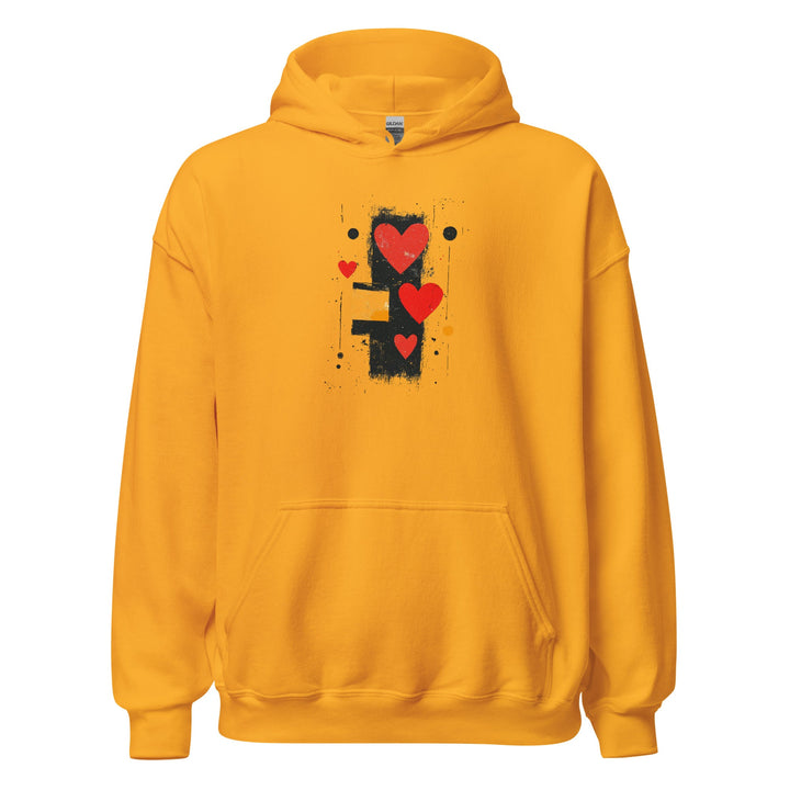 Love in Contrast Unisex Heart Hoodie - Polendo Design unisex heart hoodie