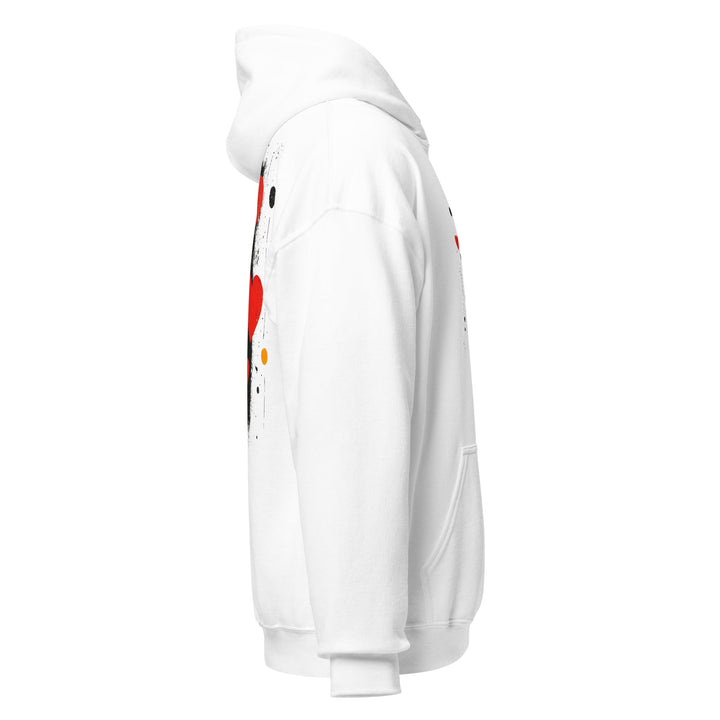 Love in Contrast Unisex Heart Hoodie - Polendo Design unisex heart hoodie