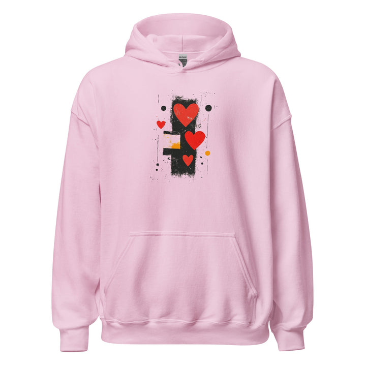 Love in Contrast Unisex Heart Hoodie - Polendo Design unisex heart hoodie