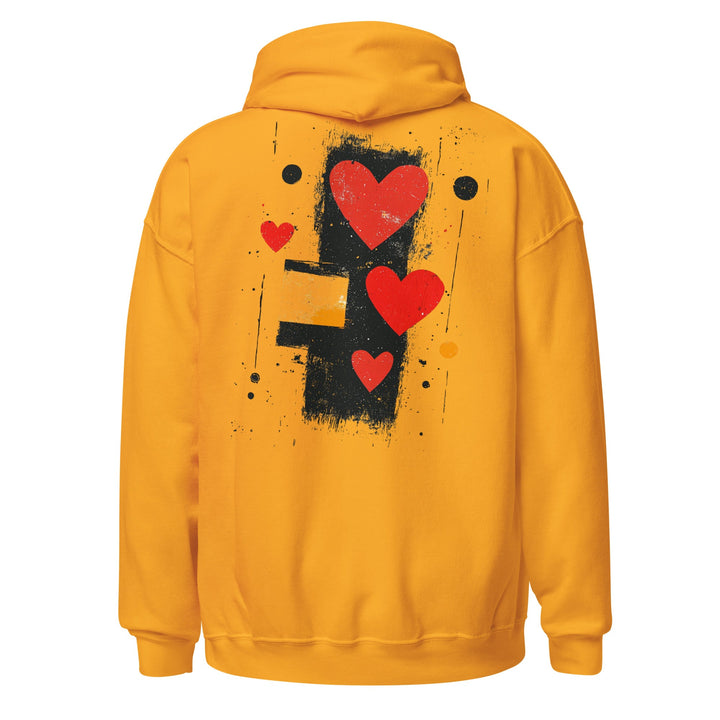 Love in Contrast Unisex Heart Hoodie - Polendo Design unisex heart hoodie