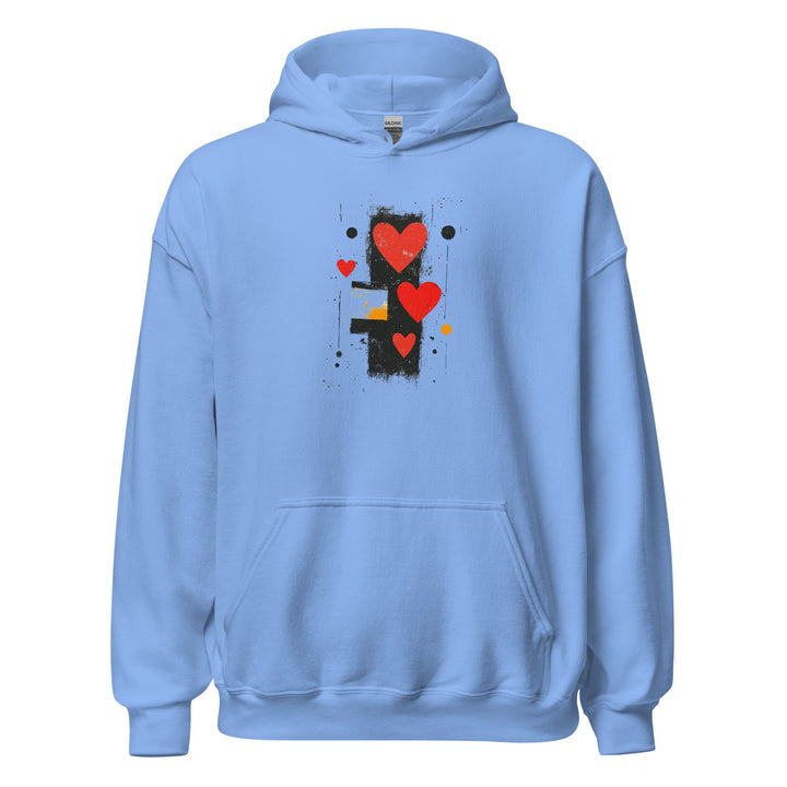 Love in Contrast Unisex Heart Hoodie - Polendo Design unisex heart hoodie