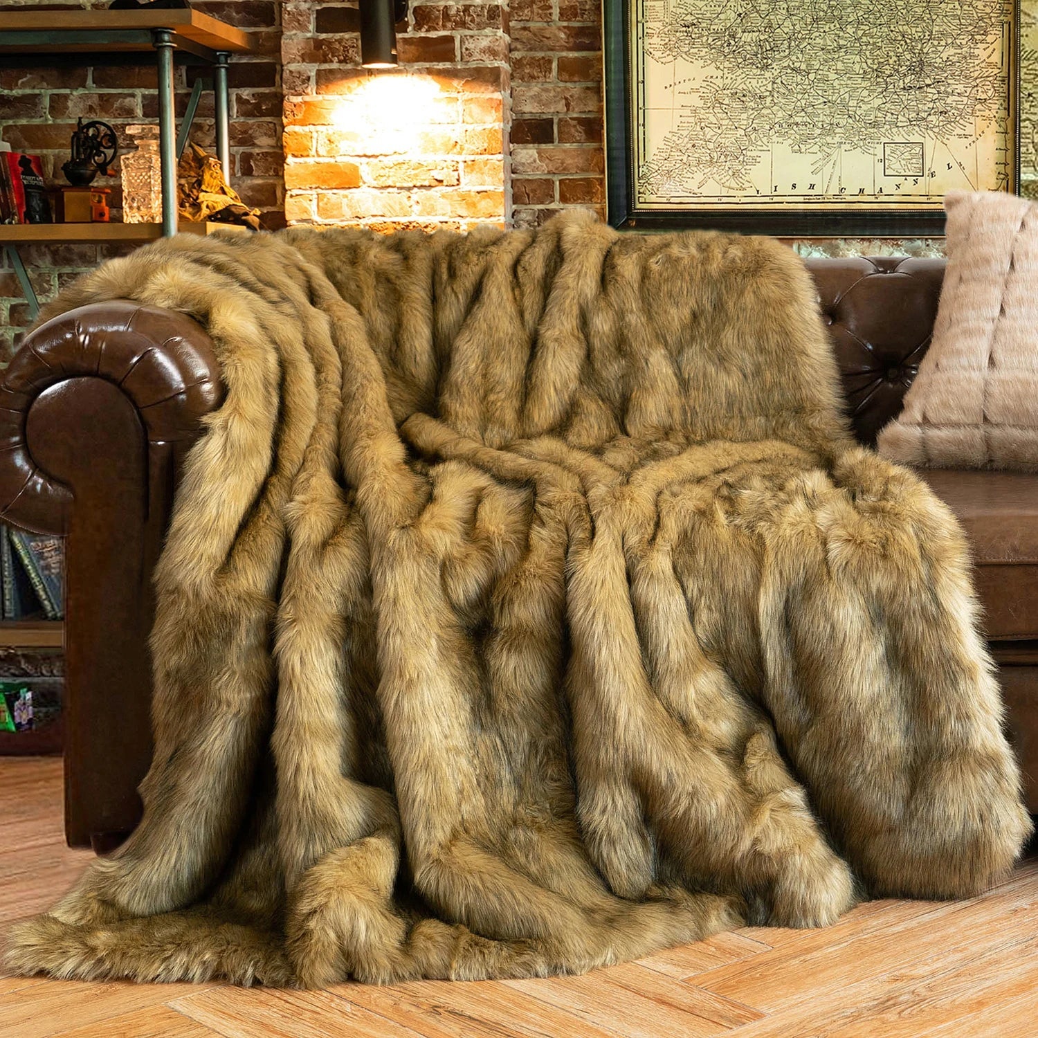 Luxury Faux Fur Throw Blanket for Sofa and Bed - Polendo Design