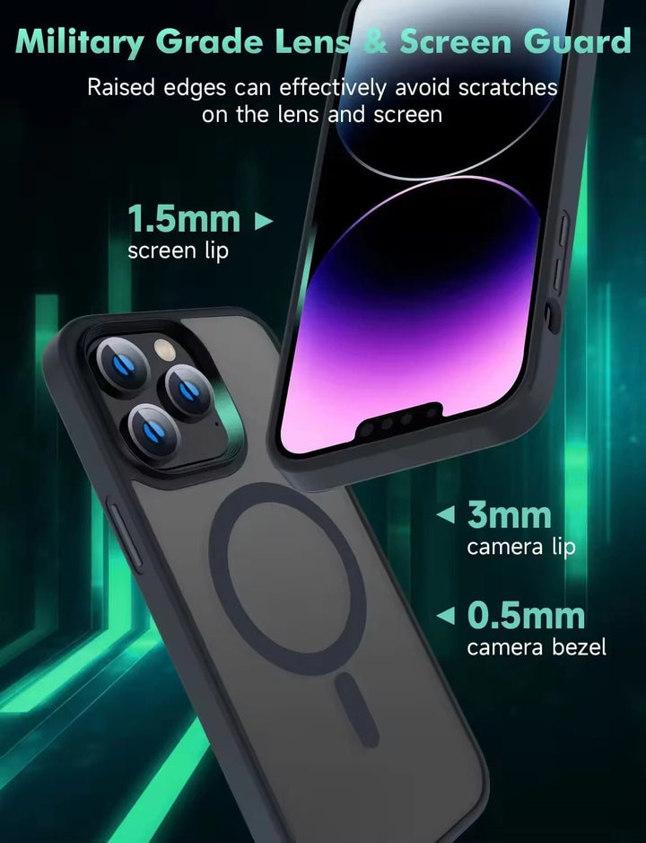 Magnetic Matte Phone Case for iPhone 13 & 14 Series - Polendo Design