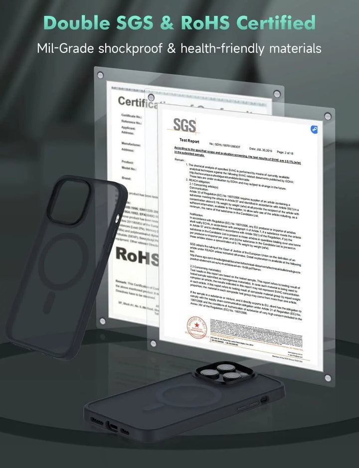 Magnetic Matte Phone Case for iPhone 13 & 14 Series - Polendo Design