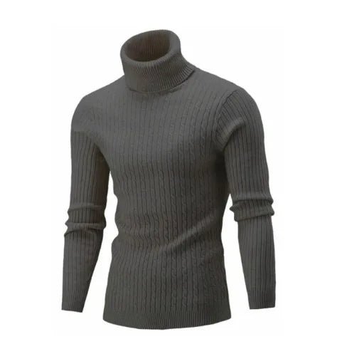 Men High Collar Knitted Sweater - Polendo Design Knitted sweater