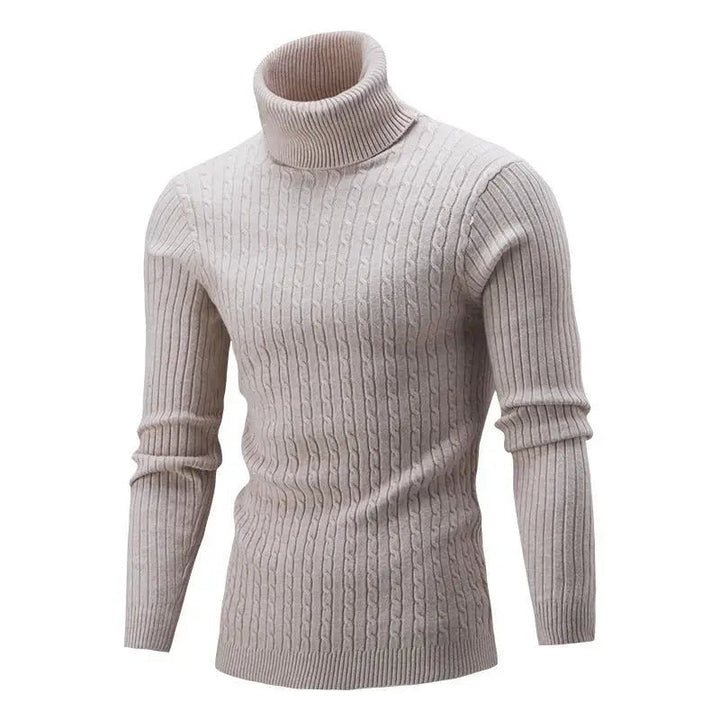 Men High Collar Knitted Sweater - Polendo Design Knitted sweater