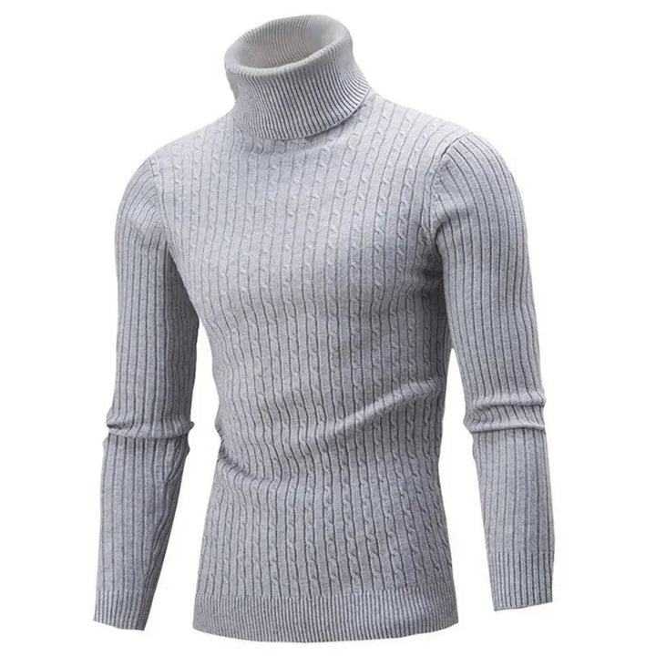 Men High Collar Knitted Sweater - Polendo Design Knitted sweater