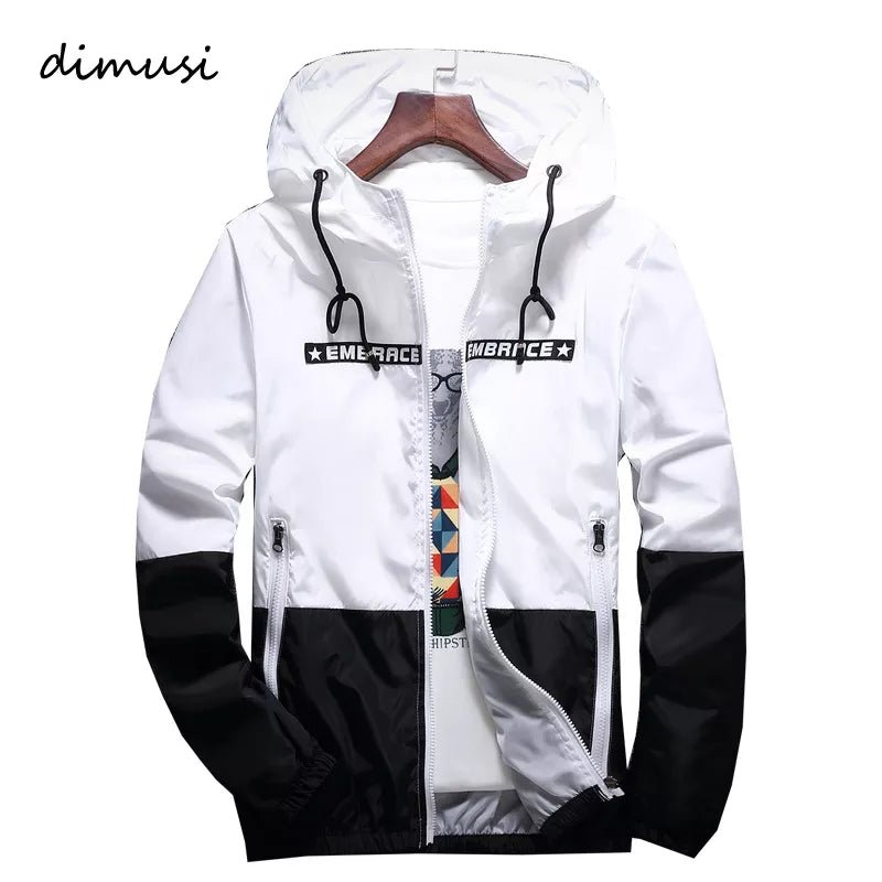 Men Hooded Windbreaker Streetwear Jacket - Polendo Design