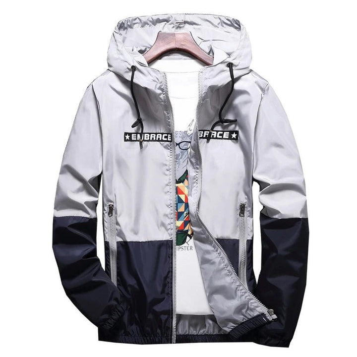 Men Hooded Windbreaker Streetwear Jacket - Polendo Design