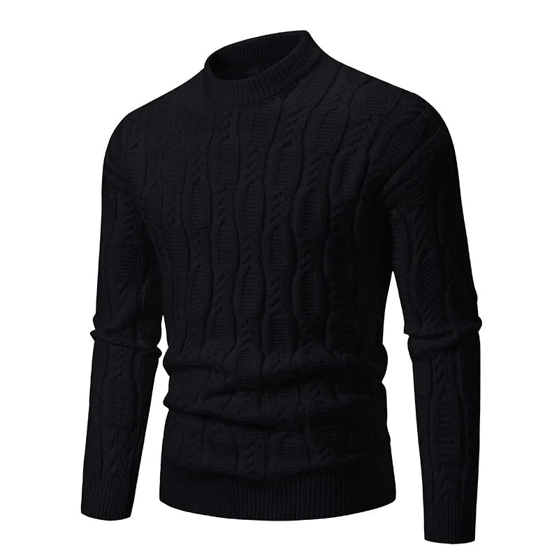 Men's Mock Turtleneck Pullover Sweater - Polendo Design