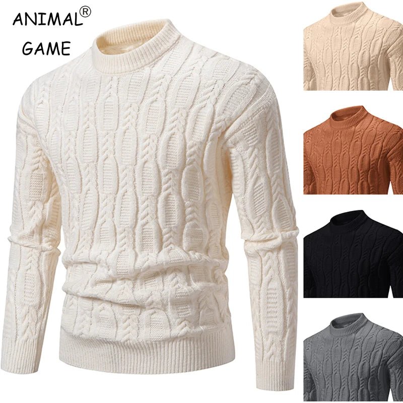 Men's Mock Turtleneck Pullover Sweater - Polendo Design