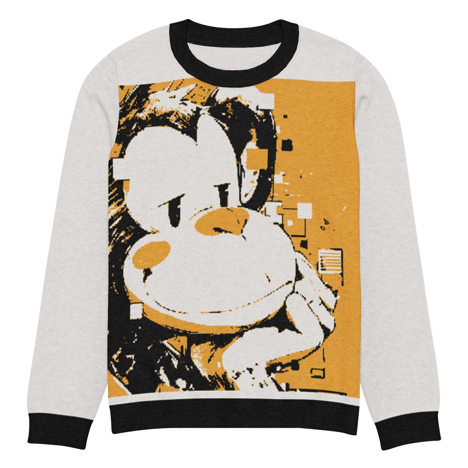Monkey Knitted crew neck sweater - Polendo Design