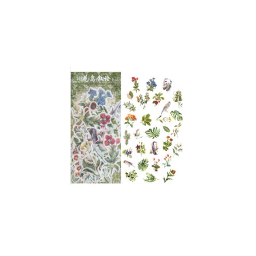 Flower Plants Illustration Stationery Stickers - Polendo Design