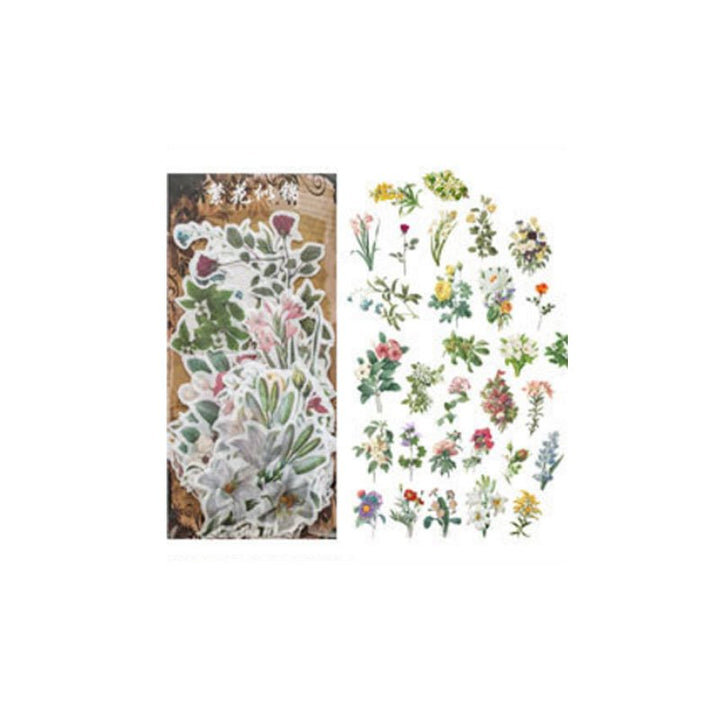 Flower Plants Illustration Stationery Stickers - Polendo Design