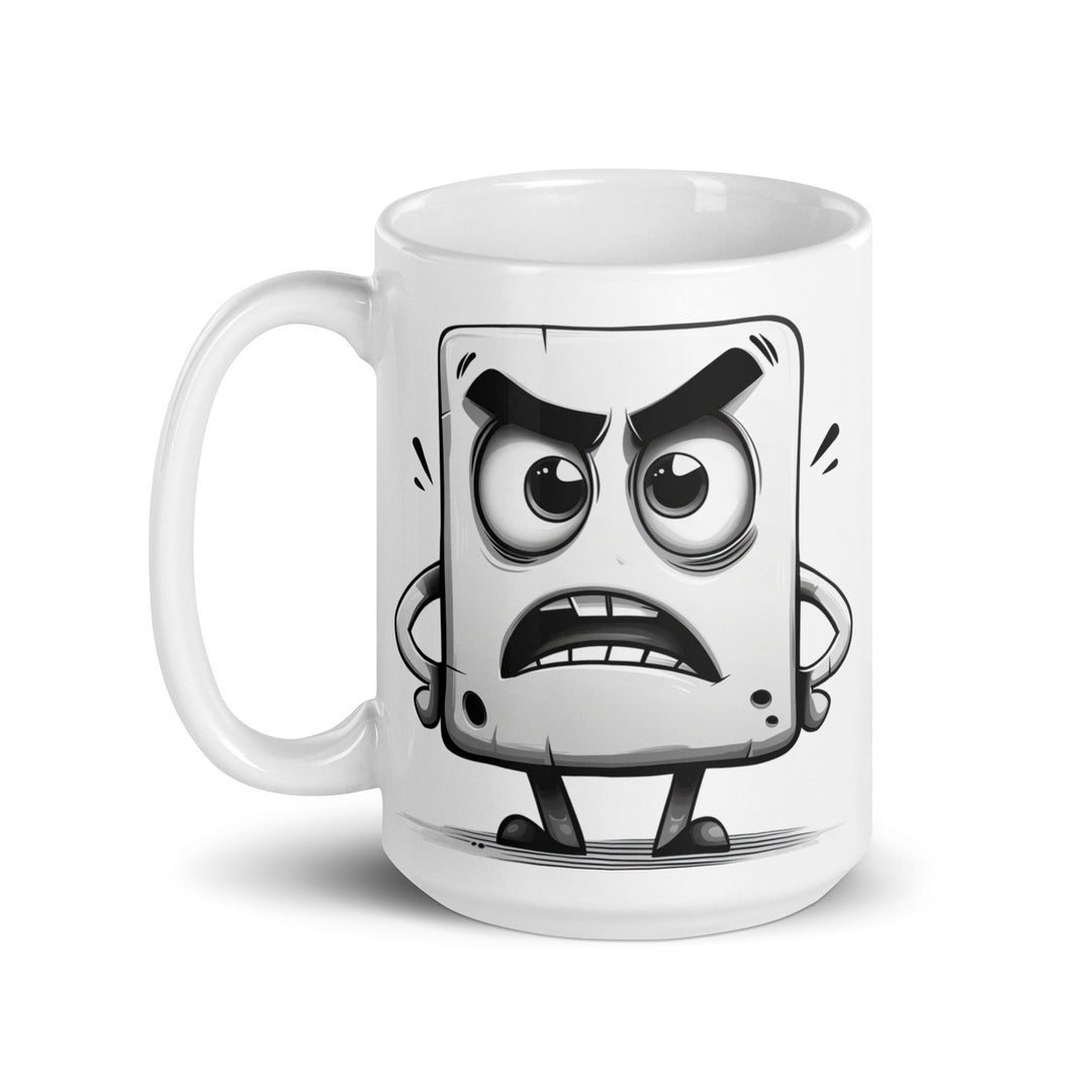 "Over it Little Block" White glossy mug - Polendo Design