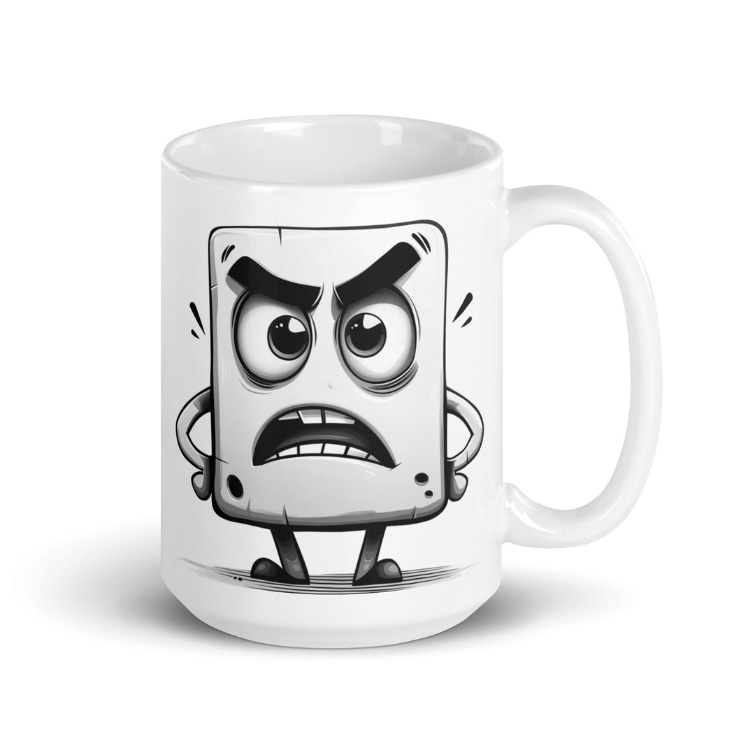 "Over it Little Block" White glossy mug - Polendo Design