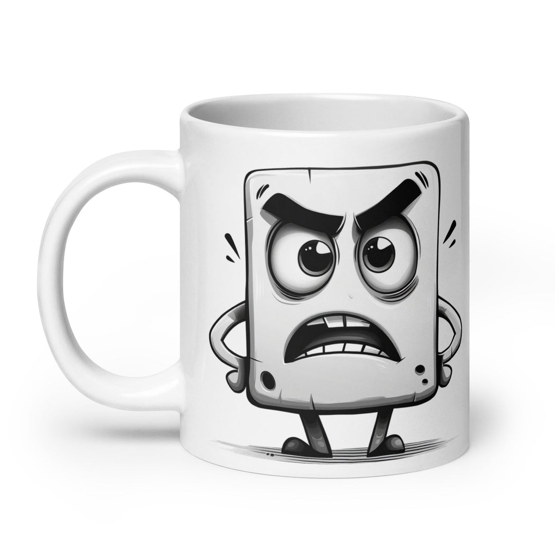 "Over it Little Block" White glossy mug - Polendo Design