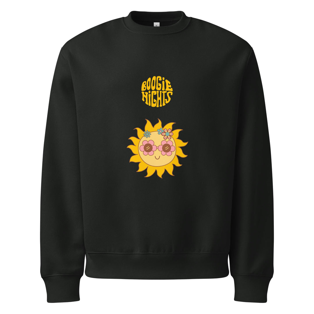 Minimal Comfort Sweatshirt – Soft Fleece, Sunny Boogie Nights — Grey