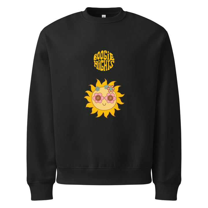 Minimal Comfort Sweatshirt – Soft Fleece, Sunny Boogie Nights — Grey