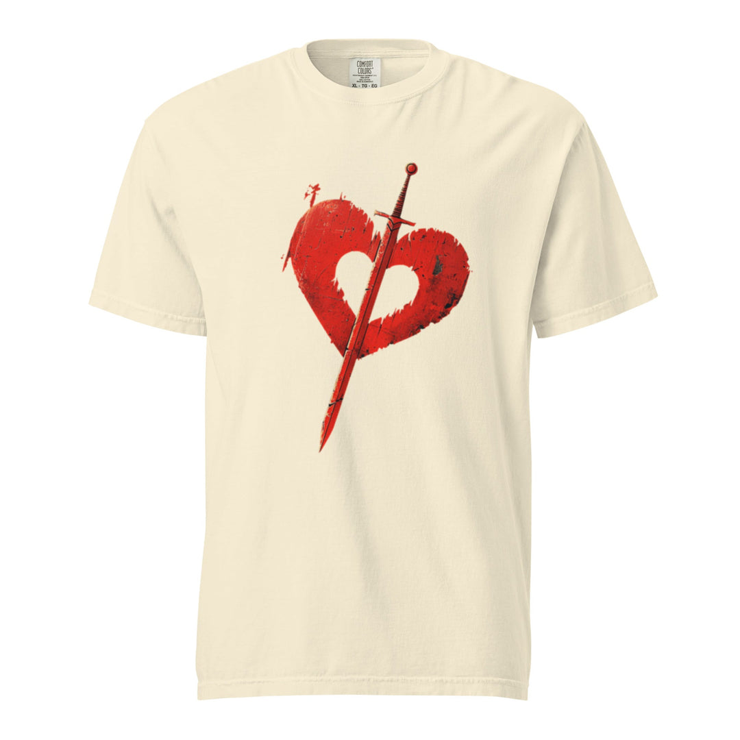 "Pierced-Love" garment-dyed heavyweight t-shirt - Polendo Design Tops & Tees - T-Shirts
