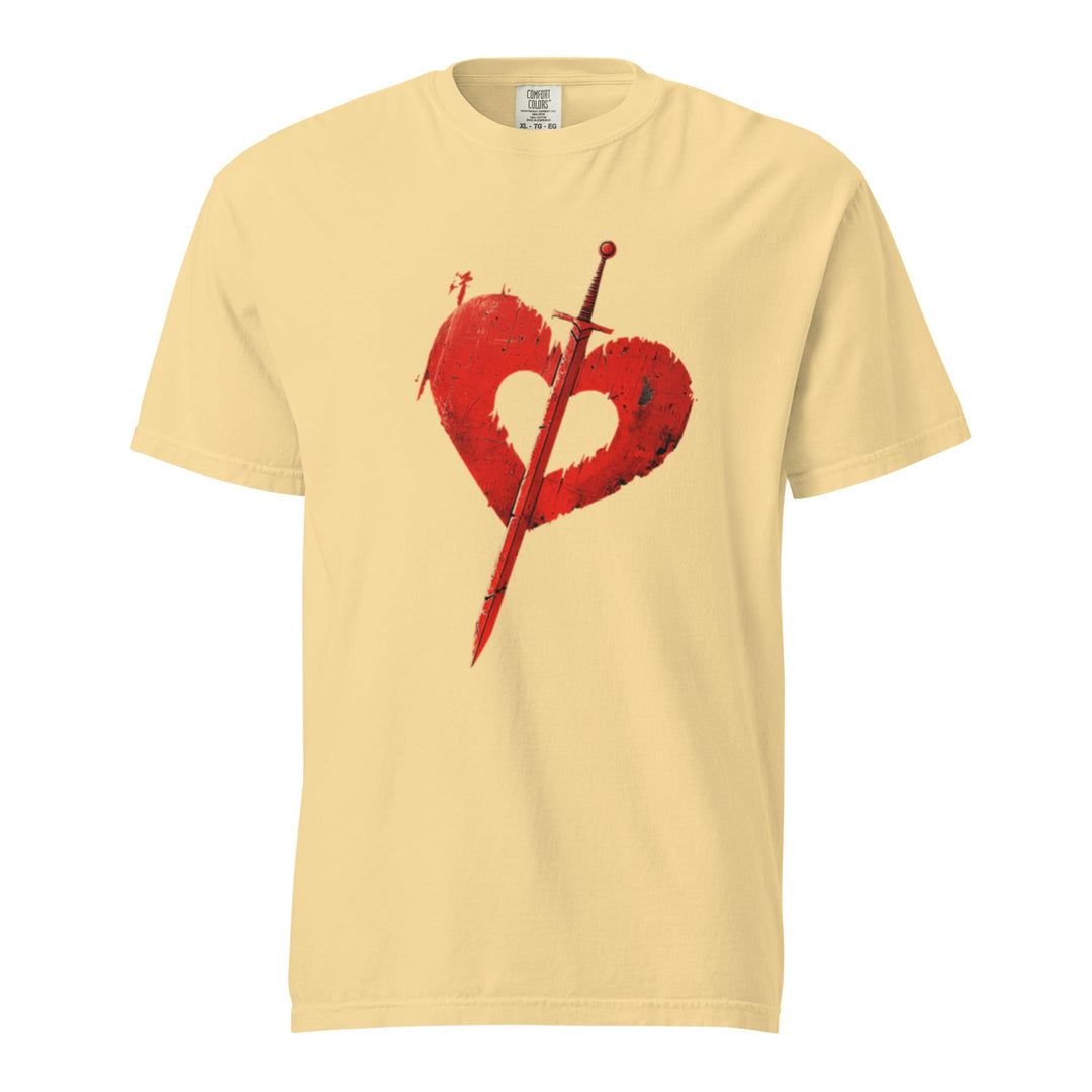 "Pierced-Love" garment-dyed heavyweight t-shirt - Polendo Design Tops & Tees - T-Shirts