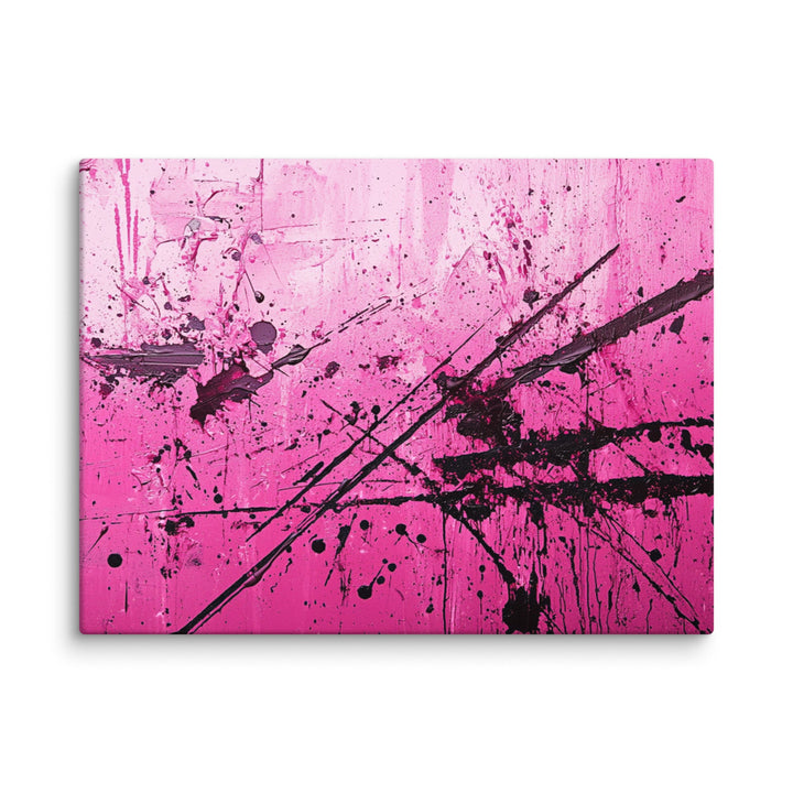 Pink Noise Abstract Wall Art Canvas Print - Polendo Design