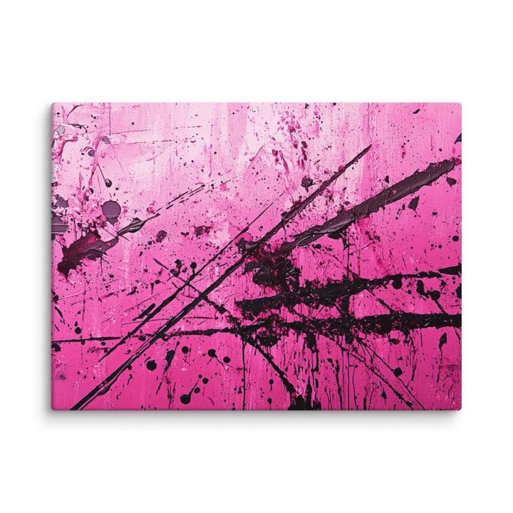 Pink Noise Abstract Wall Art Canvas Print - Polendo Design