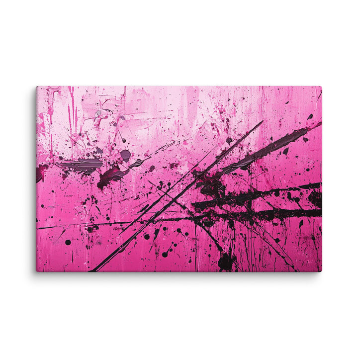 Pink Noise Abstract Wall Art Canvas Print - Polendo Design