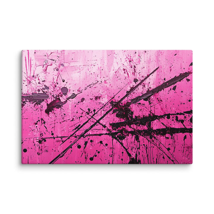 Pink Noise Abstract Wall Art Canvas Print - Polendo Design