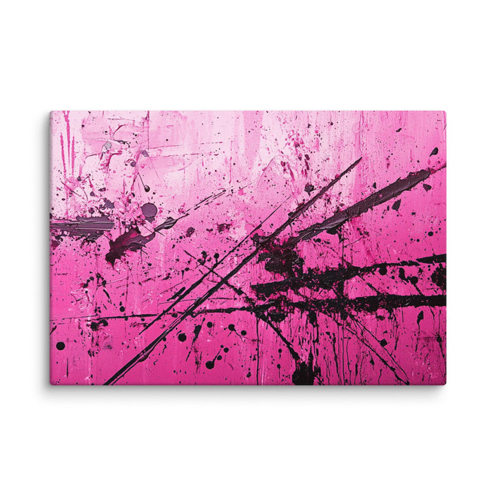 Pink Noise Abstract Wall Art Canvas Print - Polendo Design