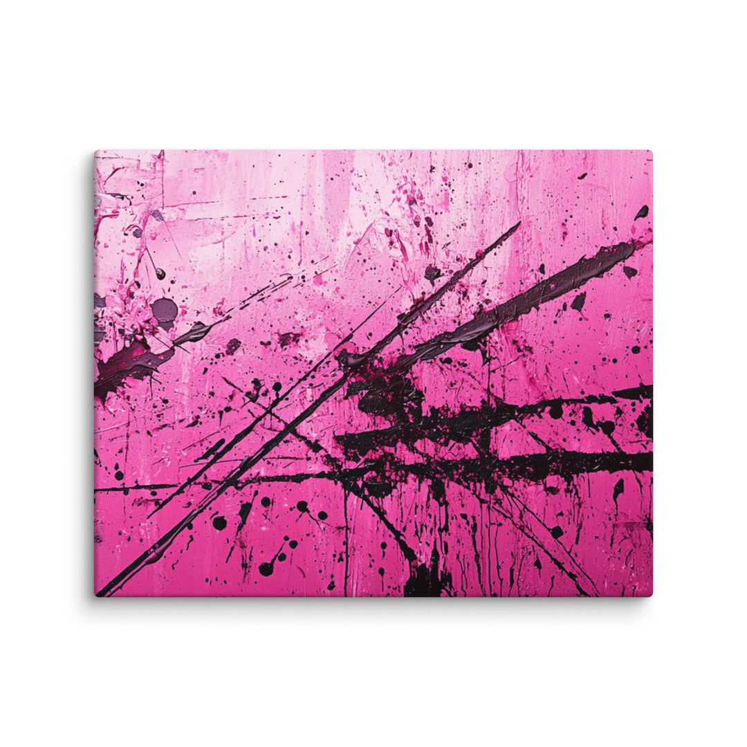 Pink Noise Abstract Wall Art Canvas Print - Polendo Design