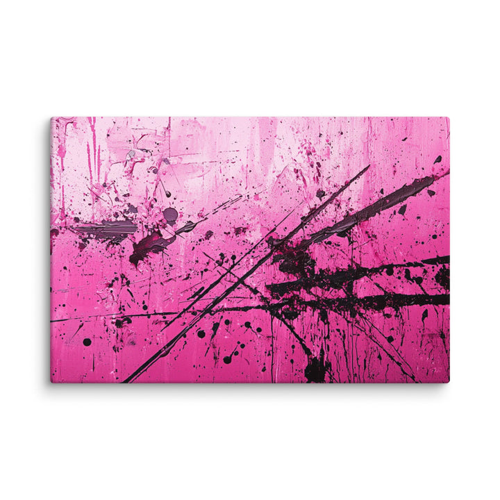 Pink Noise Abstract Wall Art Canvas Print - Polendo Design