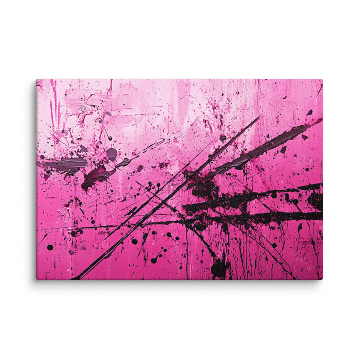 Pink Noise Abstract Wall Art Canvas Print - Polendo Design