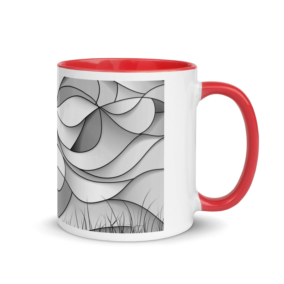 "Shadows and Flow" Mug with Color Inside - Polendo Design
