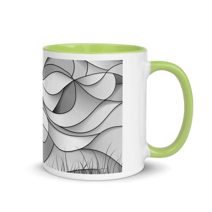 "Shadows and Flow" Mug with Color Inside - Polendo Design