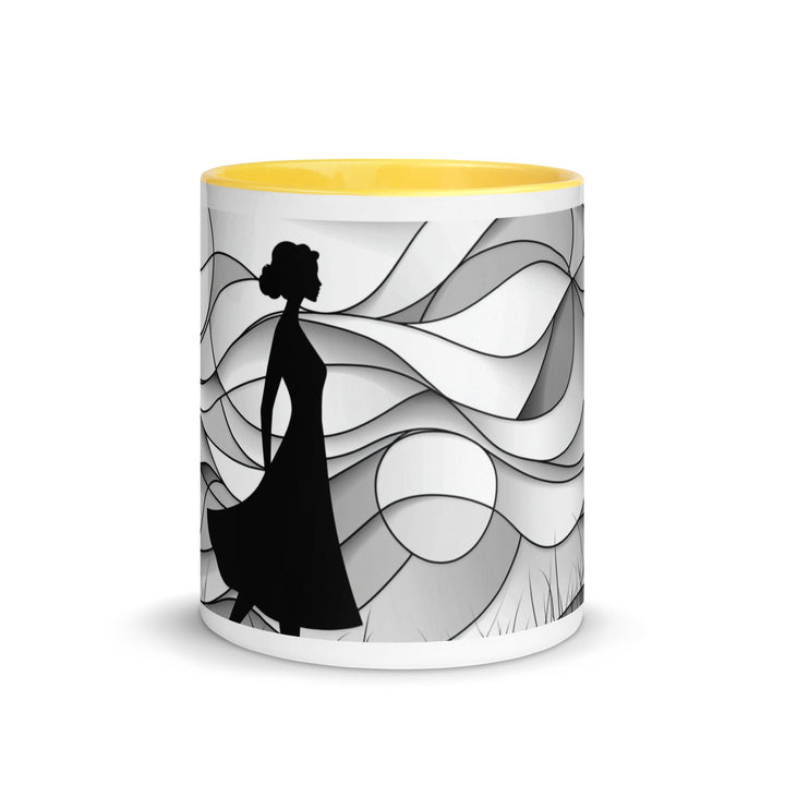 "Shadows and Flow" Mug with Color Inside - Polendo Design