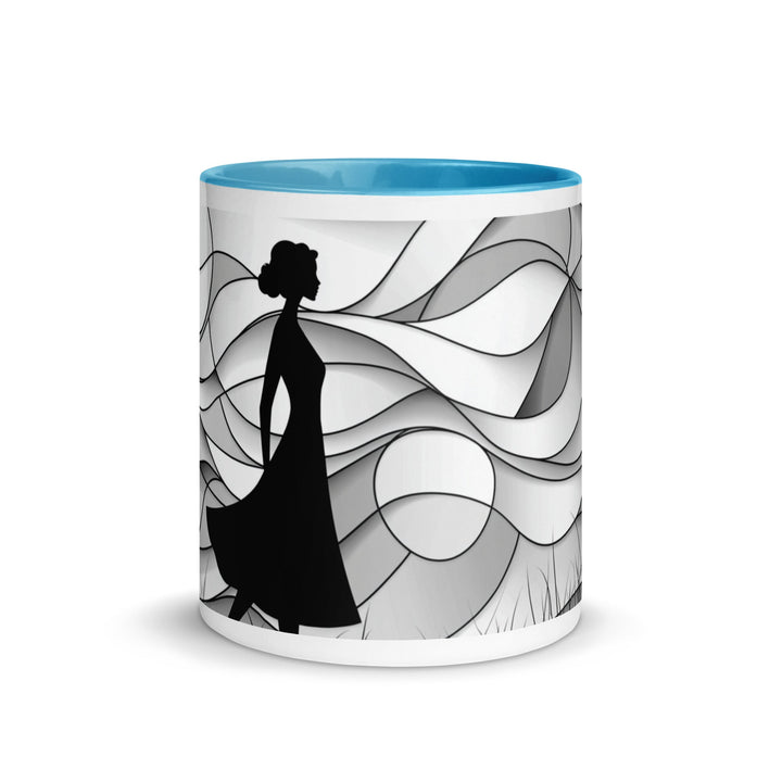 "Shadows and Flow" Mug with Color Inside - Polendo Design