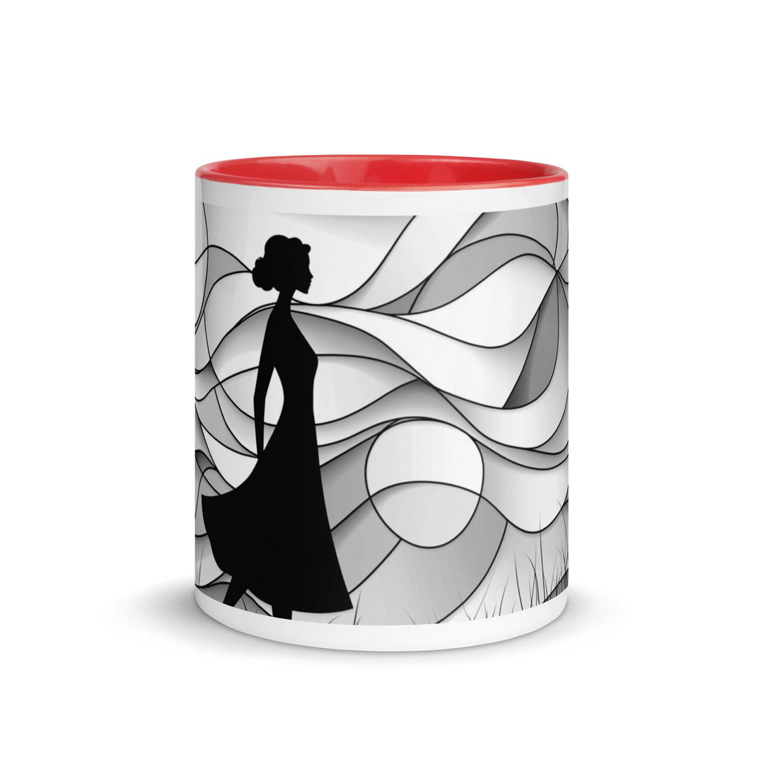 "Shadows and Flow" Mug with Color Inside - Polendo Design