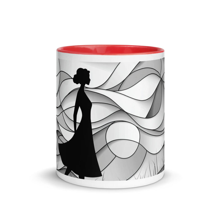 "Shadows and Flow" Mug with Color Inside - Polendo Design