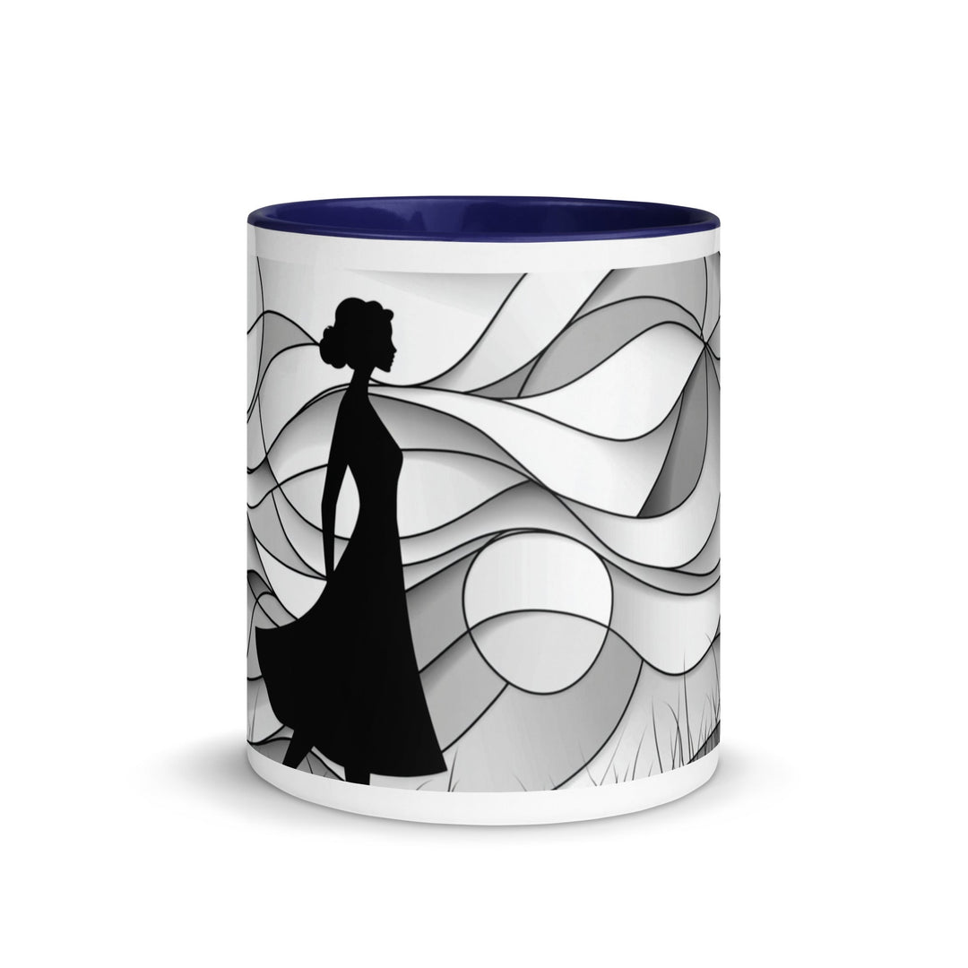 "Shadows and Flow" Mug with Color Inside - Polendo Design