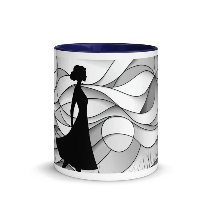 "Shadows and Flow" Mug with Color Inside - Polendo Design