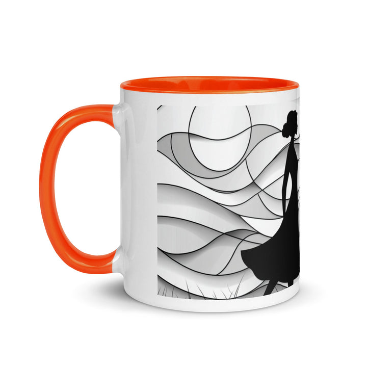 "Shadows and Flow" Mug with Color Inside - Polendo Design