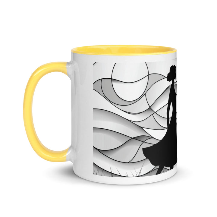 "Shadows and Flow" Mug with Color Inside - Polendo Design