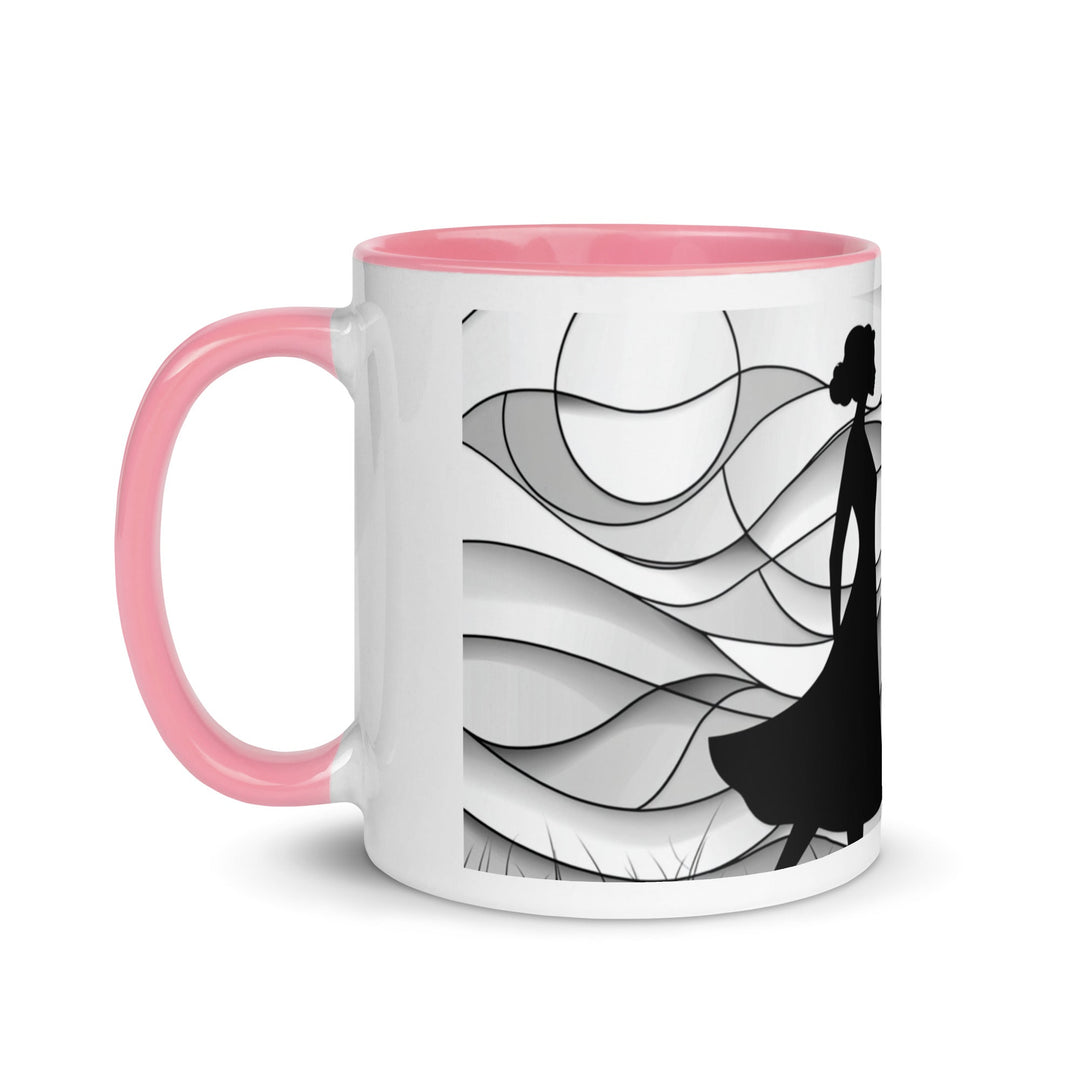 "Shadows and Flow" Mug with Color Inside - Polendo Design