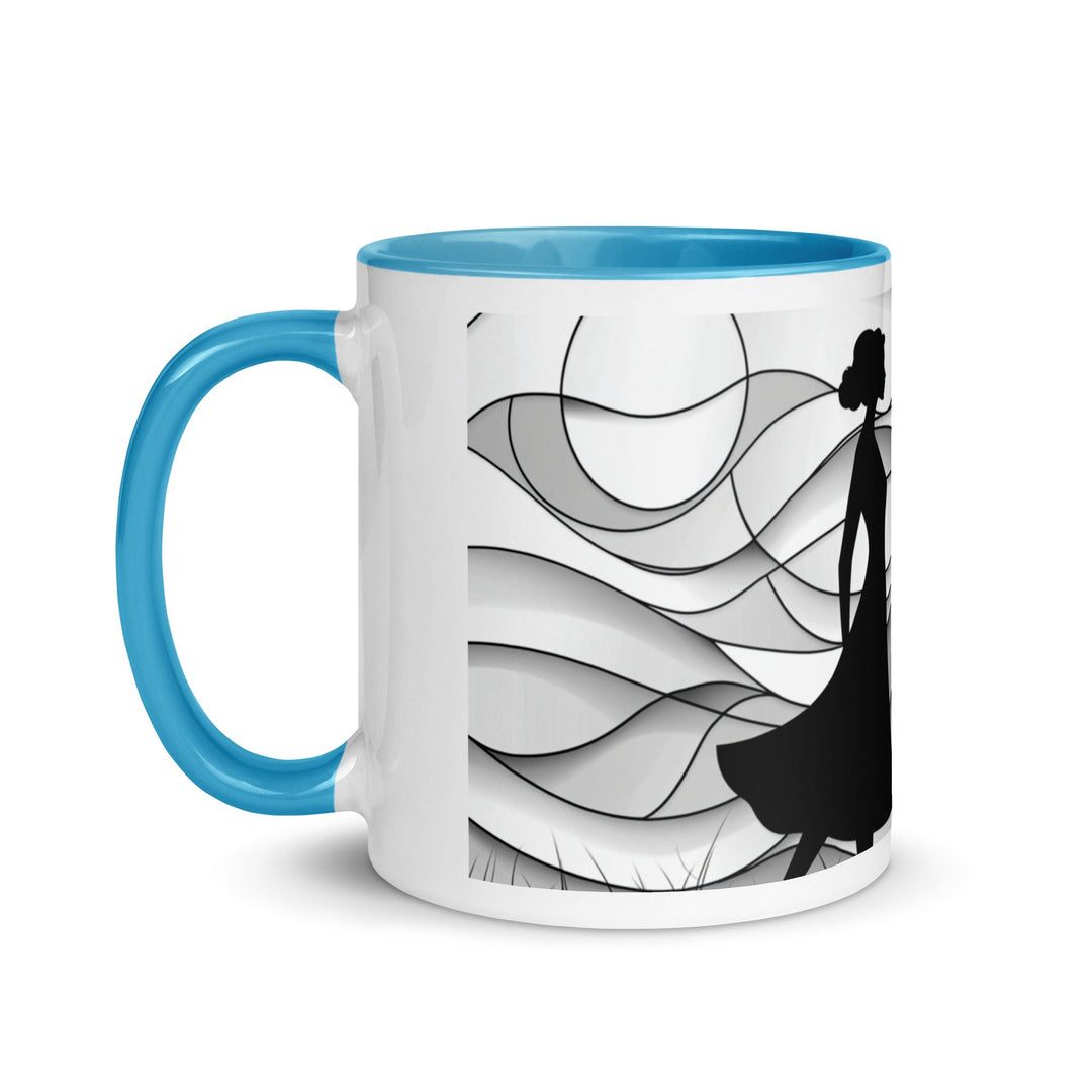 "Shadows and Flow" Mug with Color Inside - Polendo Design