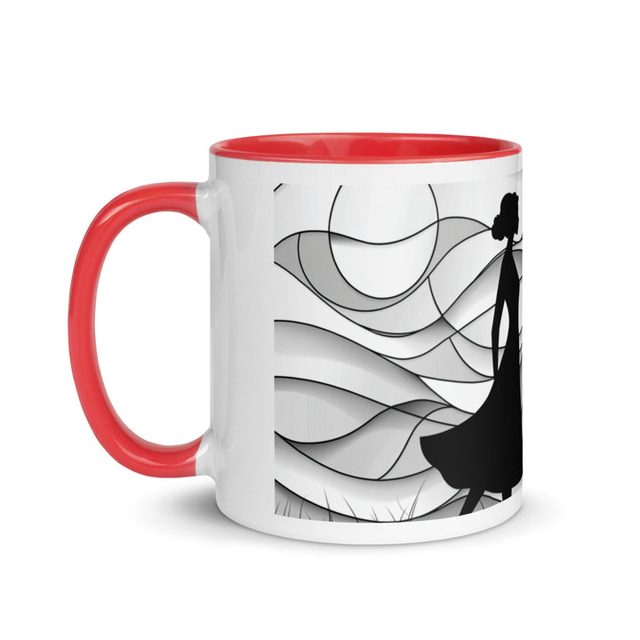 "Shadows and Flow" Mug with Color Inside - Polendo Design