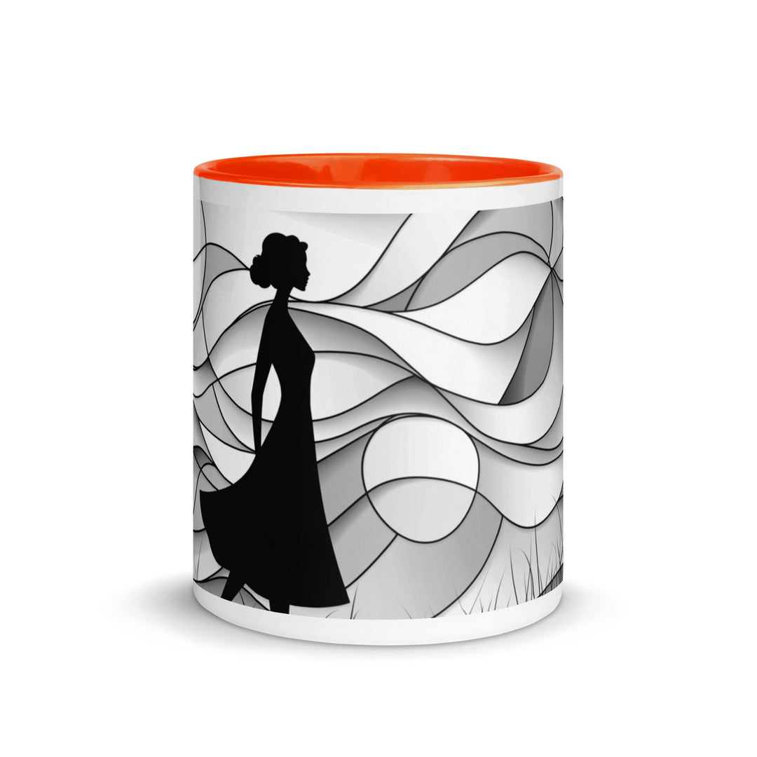 "Shadows and Flow" Mug with Color Inside - Polendo Design