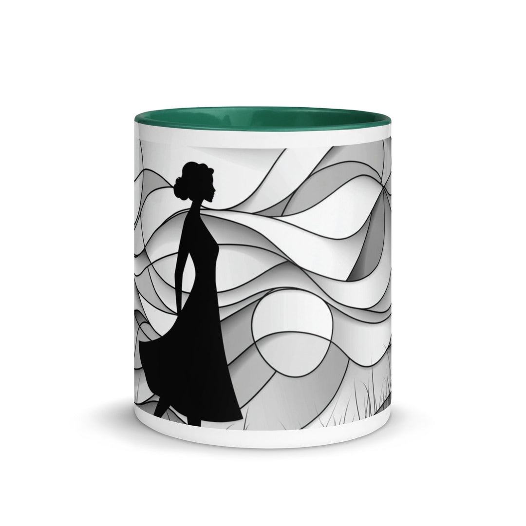 "Shadows and Flow" Mug with Color Inside - Polendo Design