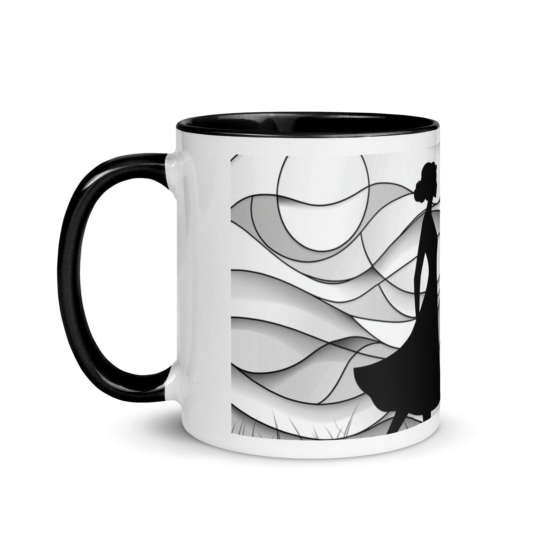 "Shadows and Flow" Mug with Color Inside - Polendo Design
